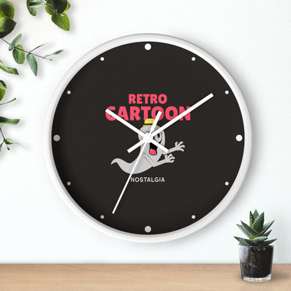 Retro Cartoon Ghost Wall Clock