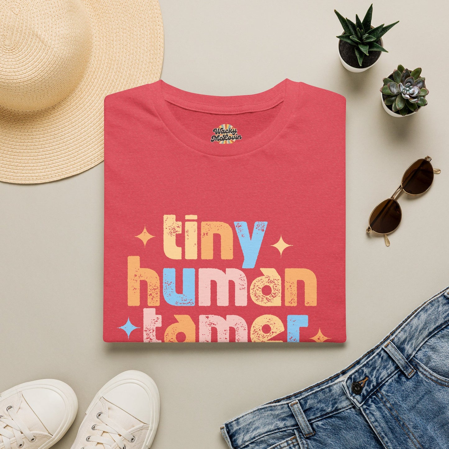 Tiny Human Tamer Retro Parenting Tee