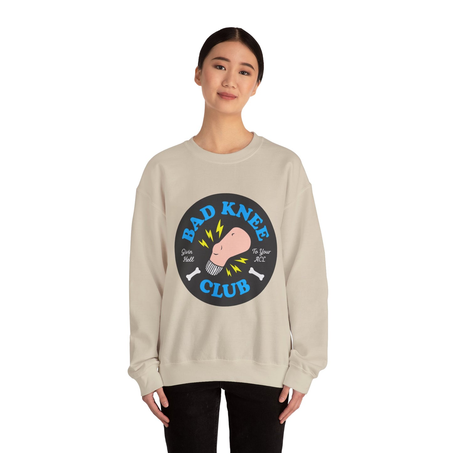 Bad Knee Club sweatshirt | Funny knee pain graphic crewneck