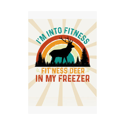 Fit'ness Deer In My Freezer Retro Poster