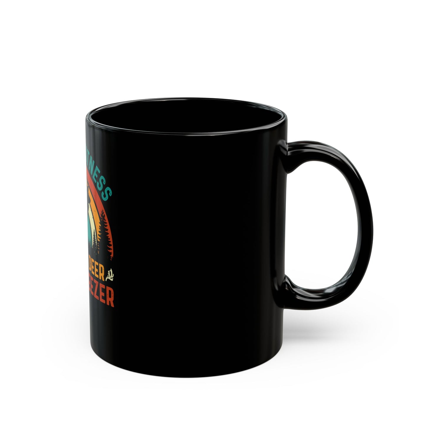 Fit'ness Deer In My Freezer Black Coffee Mug