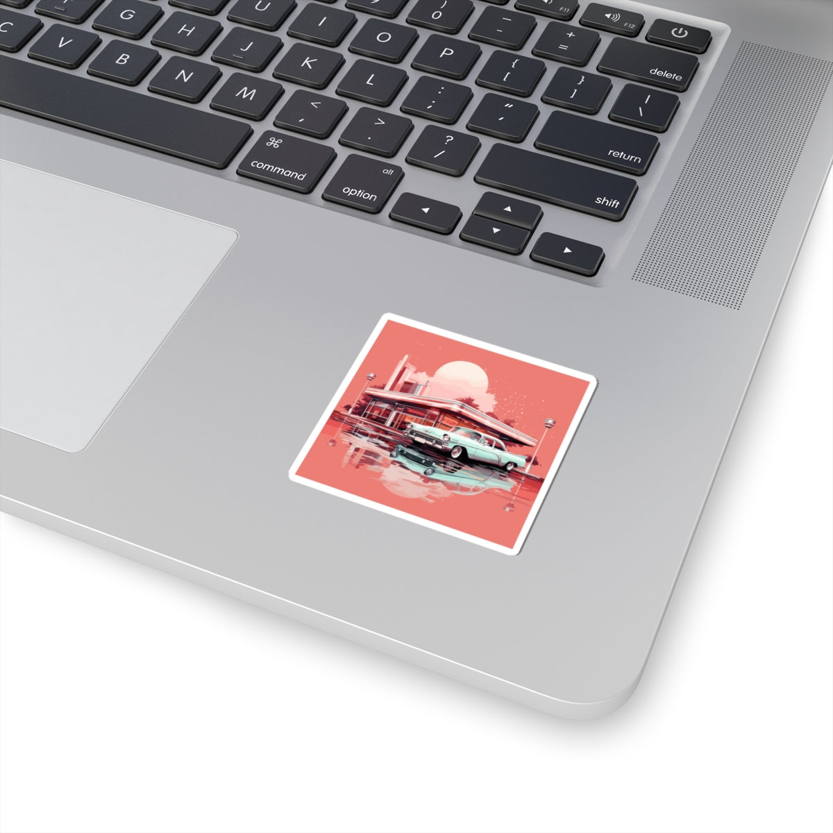 Chrome & Neon Diner Sticker