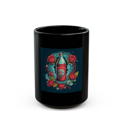 Soda & Roses Black Mug
