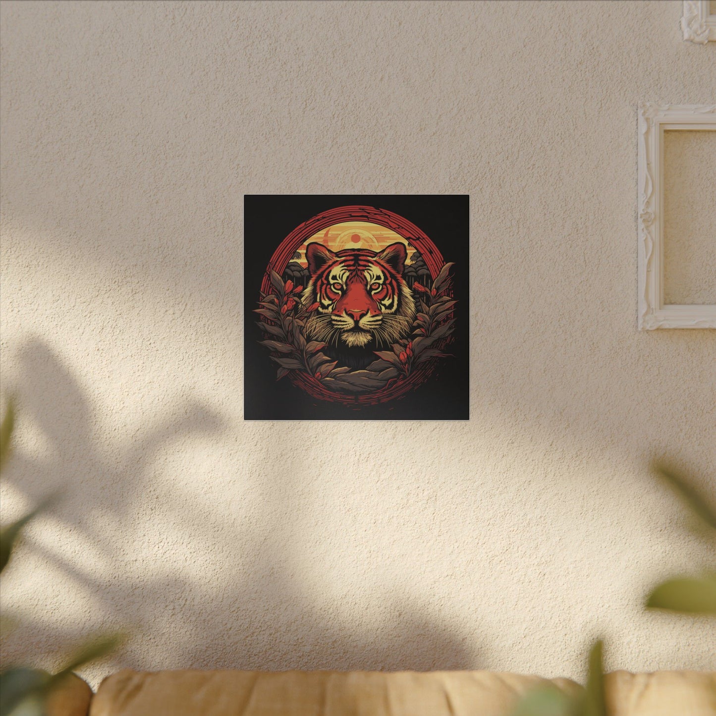 Tiger Wreath Canvas Print