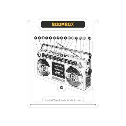 Boombox Blueprint Sticker