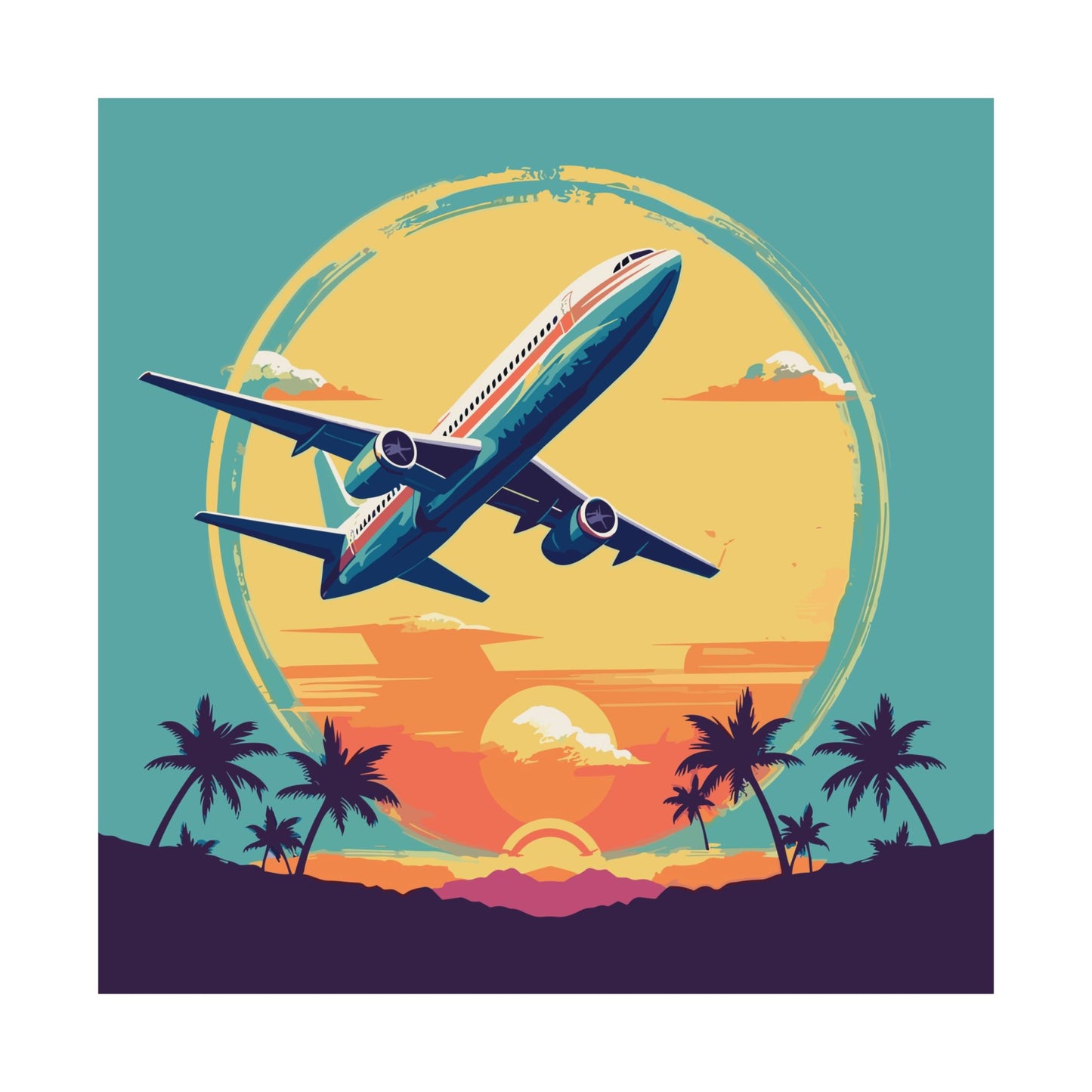 Jet Set Square Art Print