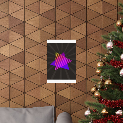 Neon Star Retro Poster