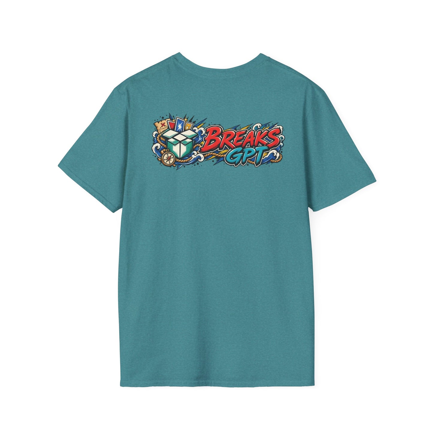 BreaksGPT Manga Card Breaker T-Shirt | Pirate Trading Card Graphic Tee Color Version