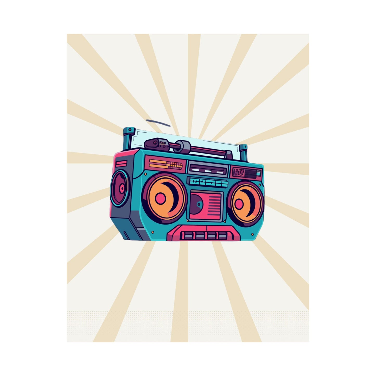 Retro Boombox Retro Poster