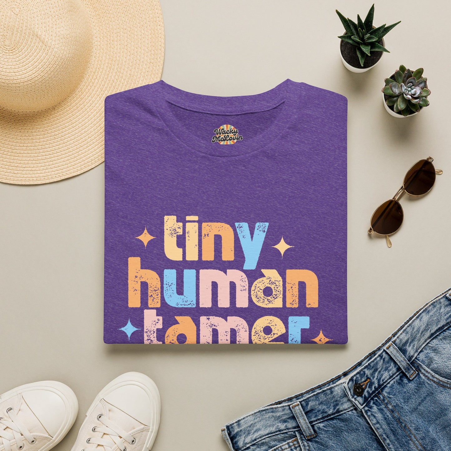 Tiny Human Tamer Retro Parenting Tee