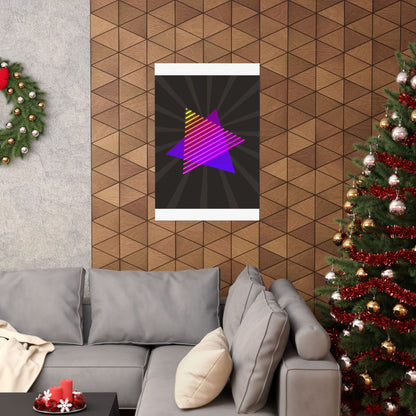 Neon Star Retro Poster