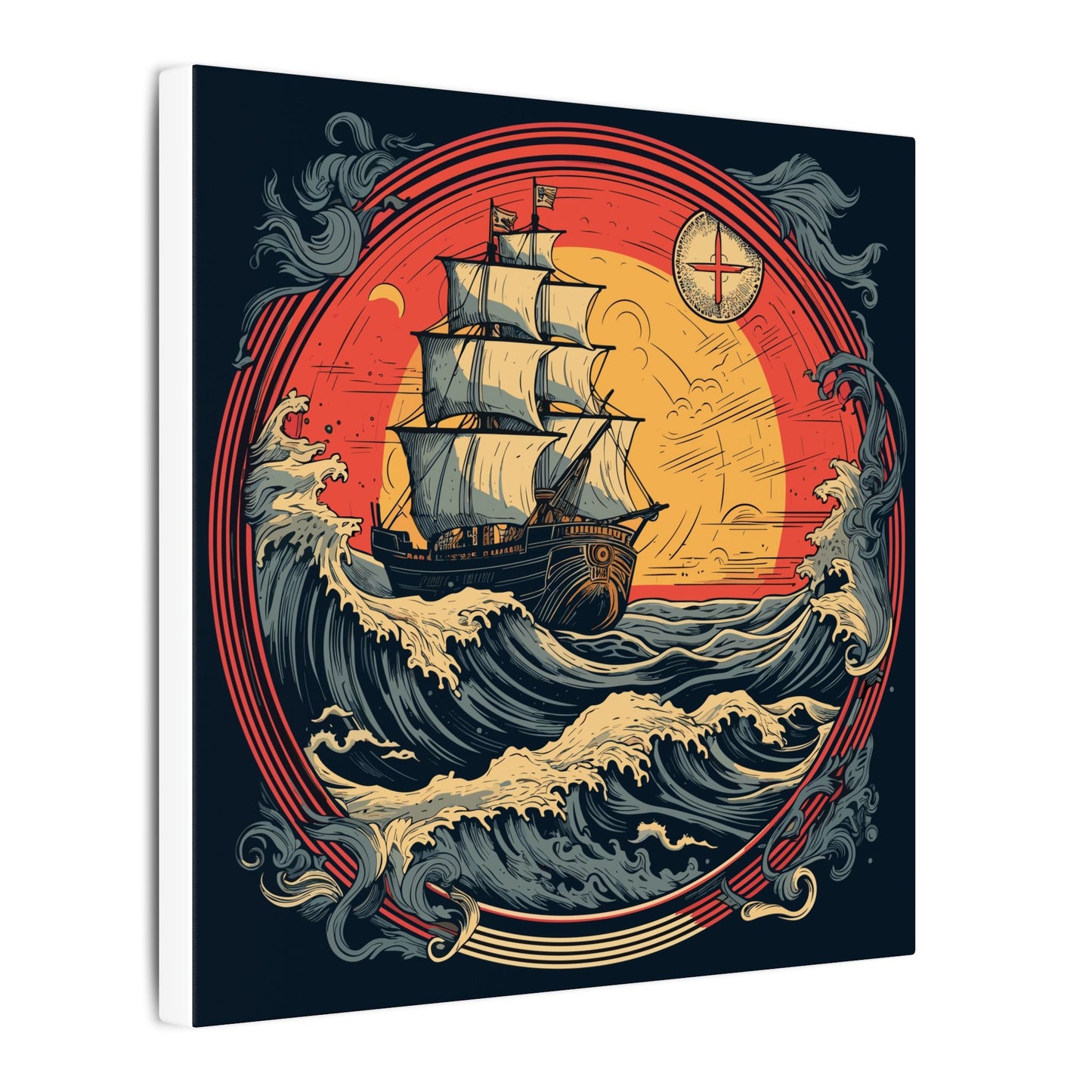 Tall Ship Storm Canvas Print