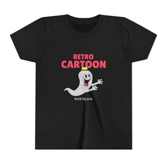 Retro Cartoon Ghost youth tee with retro print