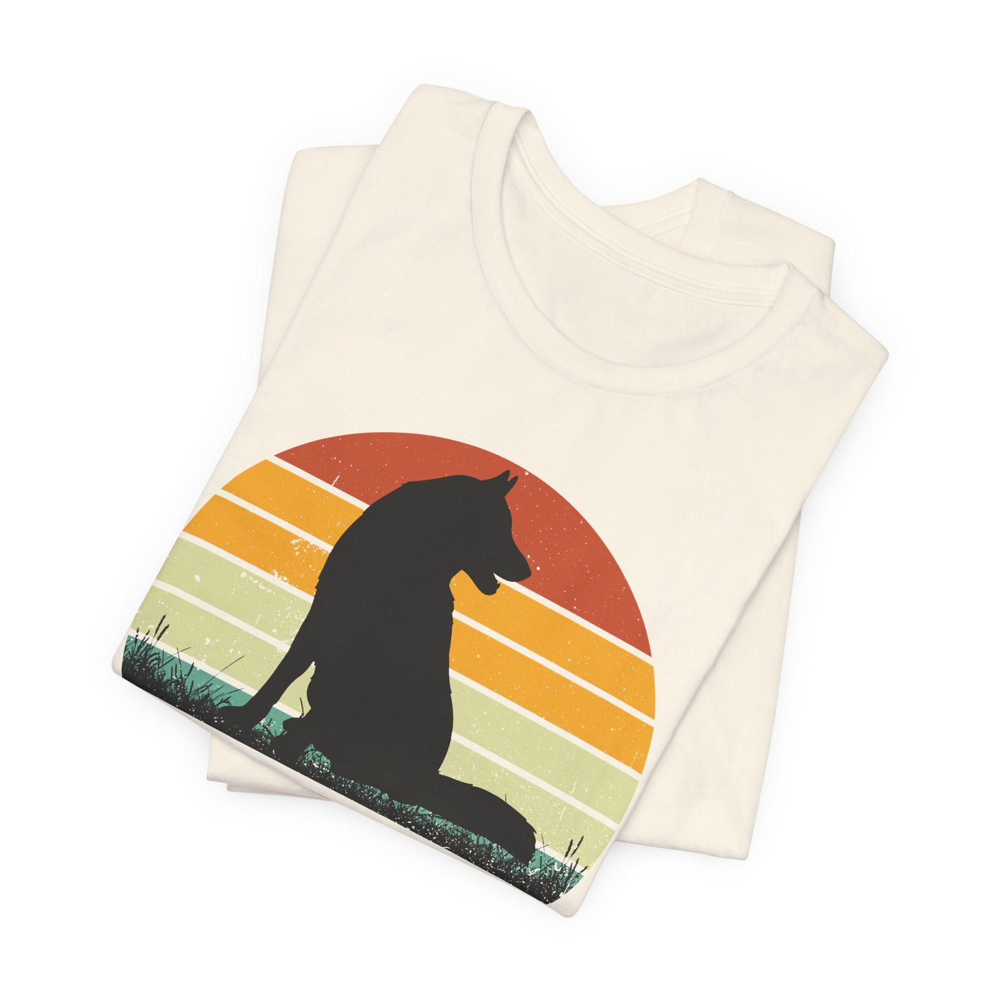 Best Dog Dad Ever Retro Sunset Tee