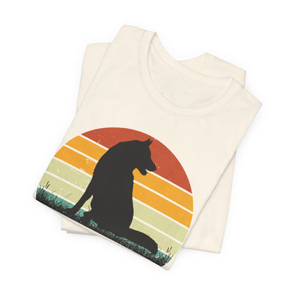 Best Dog Dad Ever Retro Sunset Tee