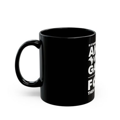 Anime, Video Games, or Food Black Coffee Mug