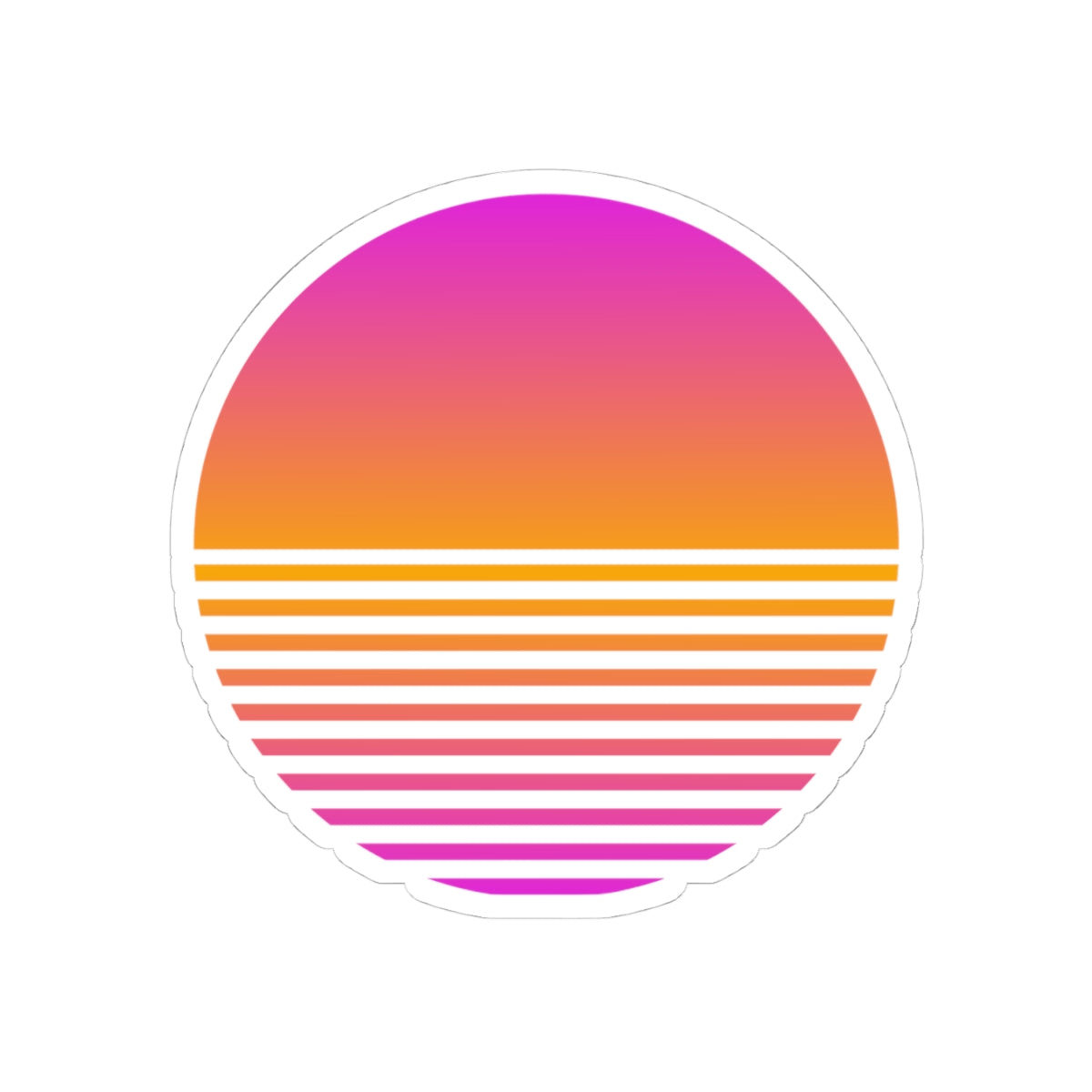 Sunset Grid Sticker
