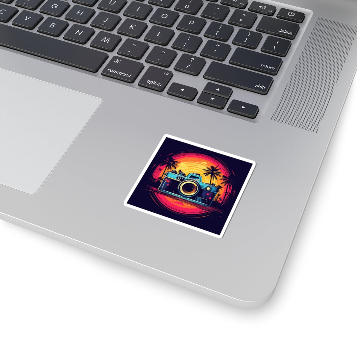 Retro Camera Sunset Sticker