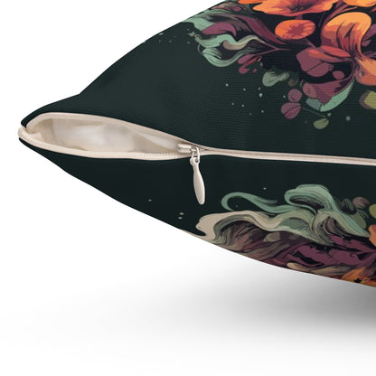Midnight Garden Throw Pillow