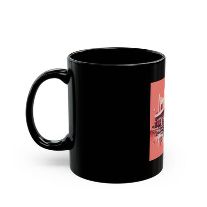Chrome & Neon Diner Black Mug