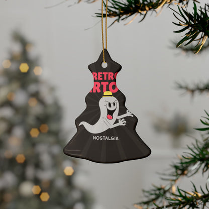 Retro Cartoon Ghost Ceramic Ornament