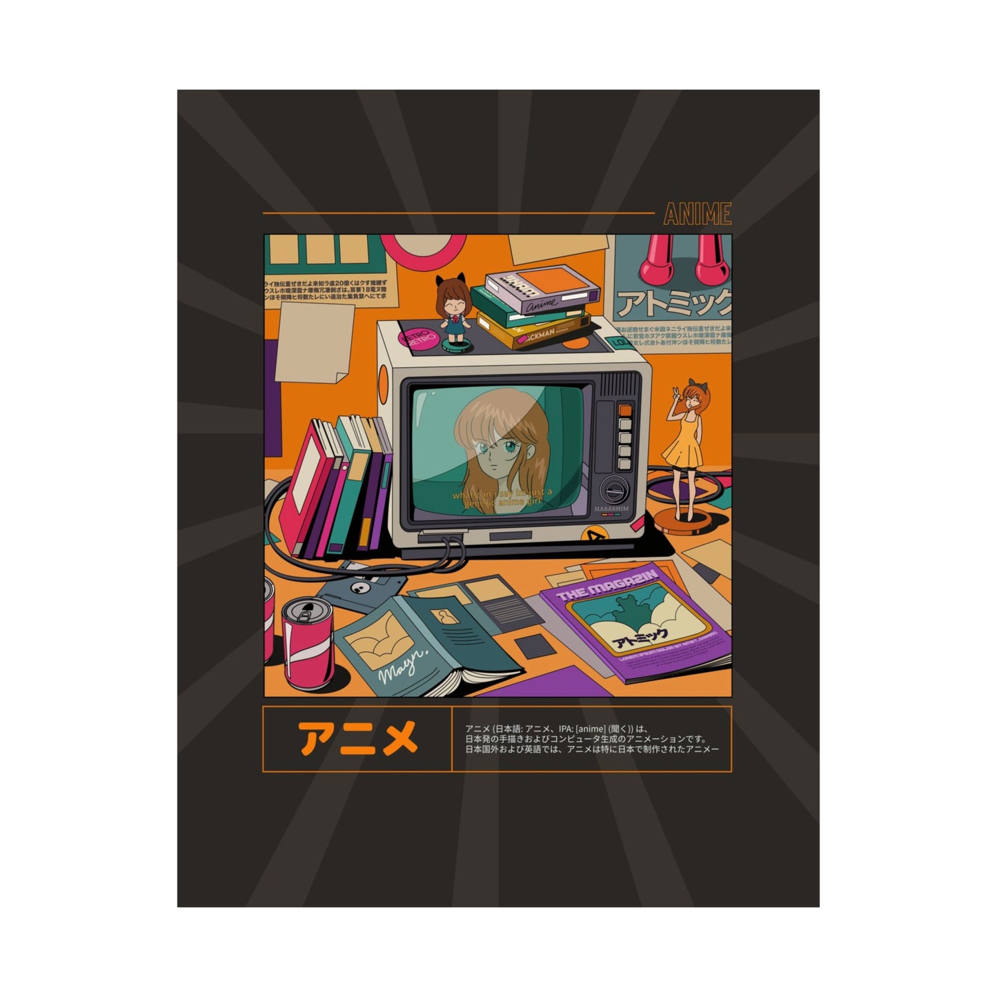 Anime Den Retro Poster
