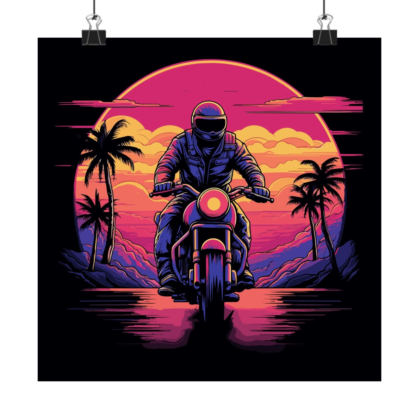 Midnight Rider Square Art Print