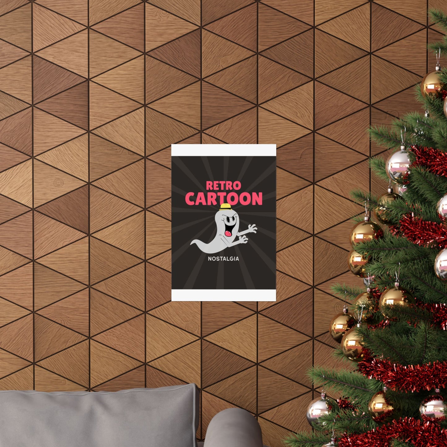 Retro Cartoon Ghost Retro Poster