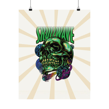 Skullwave Retro Poster