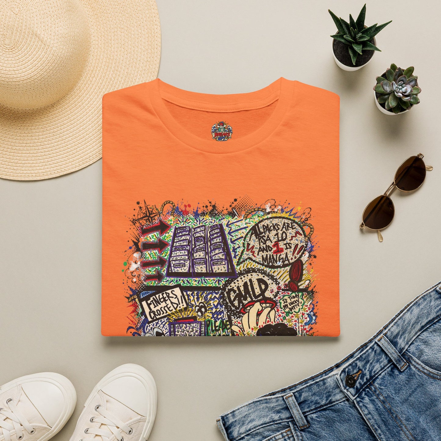BreaksGPT Manga Card Breaker T-Shirt | Pirate Trading Card Graphic Tee Color Version