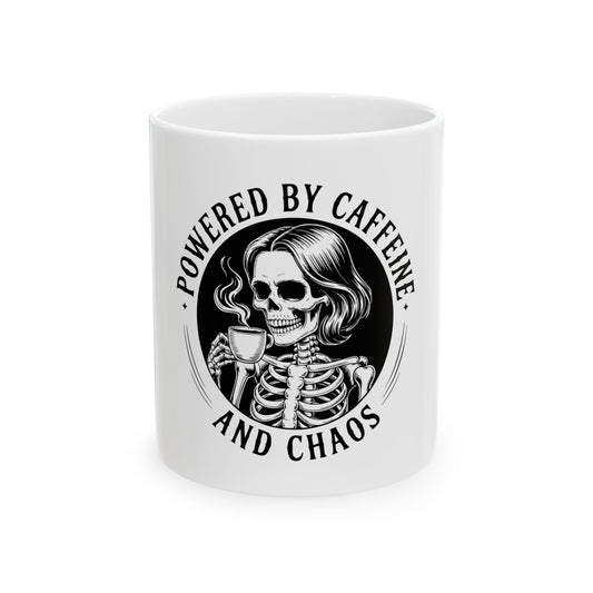 Powered by Caffeine and Chaos Coffee Mug