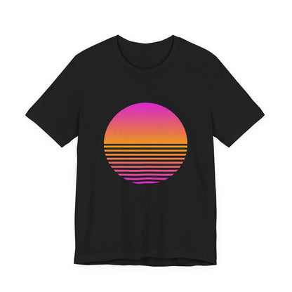 Sunset Grid synthwave sunset soft Bella Canvas unisex tee