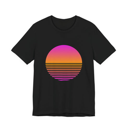 Sunset Grid synthwave sunset soft Bella Canvas unisex tee