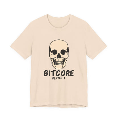 Bitcore Player 1 Pixel Skull Tee