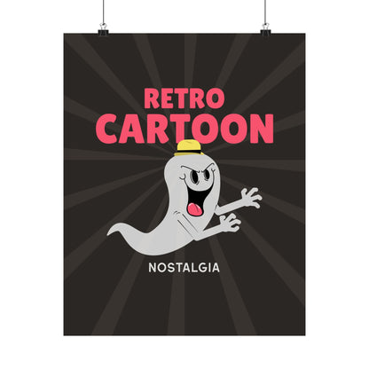 Retro Cartoon Ghost Retro Poster