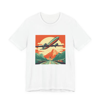 Deco Skyline retro vintage art unisex t-shirt with art deco city design