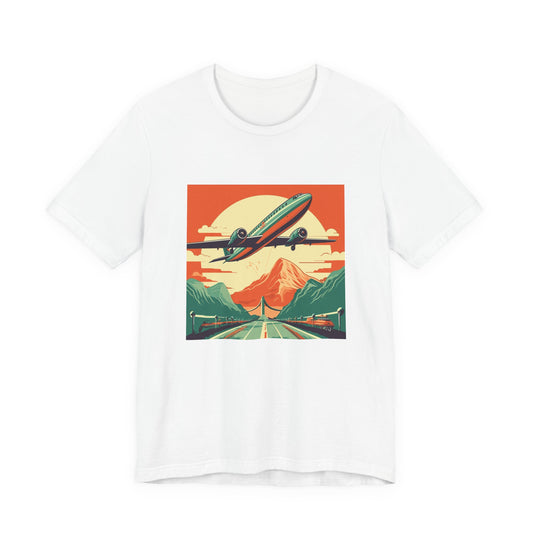 Deco Skyline retro vintage art unisex t-shirt with art deco city design
