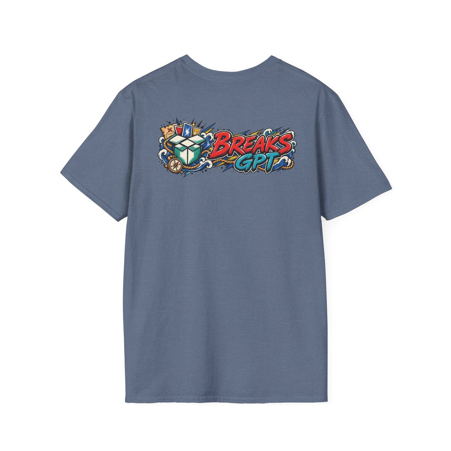BreaksGPT Manga Card Breaker T-Shirt | Pirate Trading Card Graphic Tee Color Version