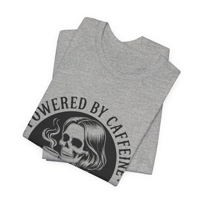 Powered by Caffeine and Chaos Skeleton Tee