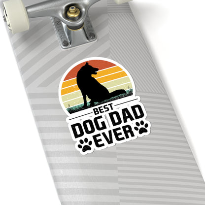 Best Dog Dad Ever Kiss-Cut Sticker