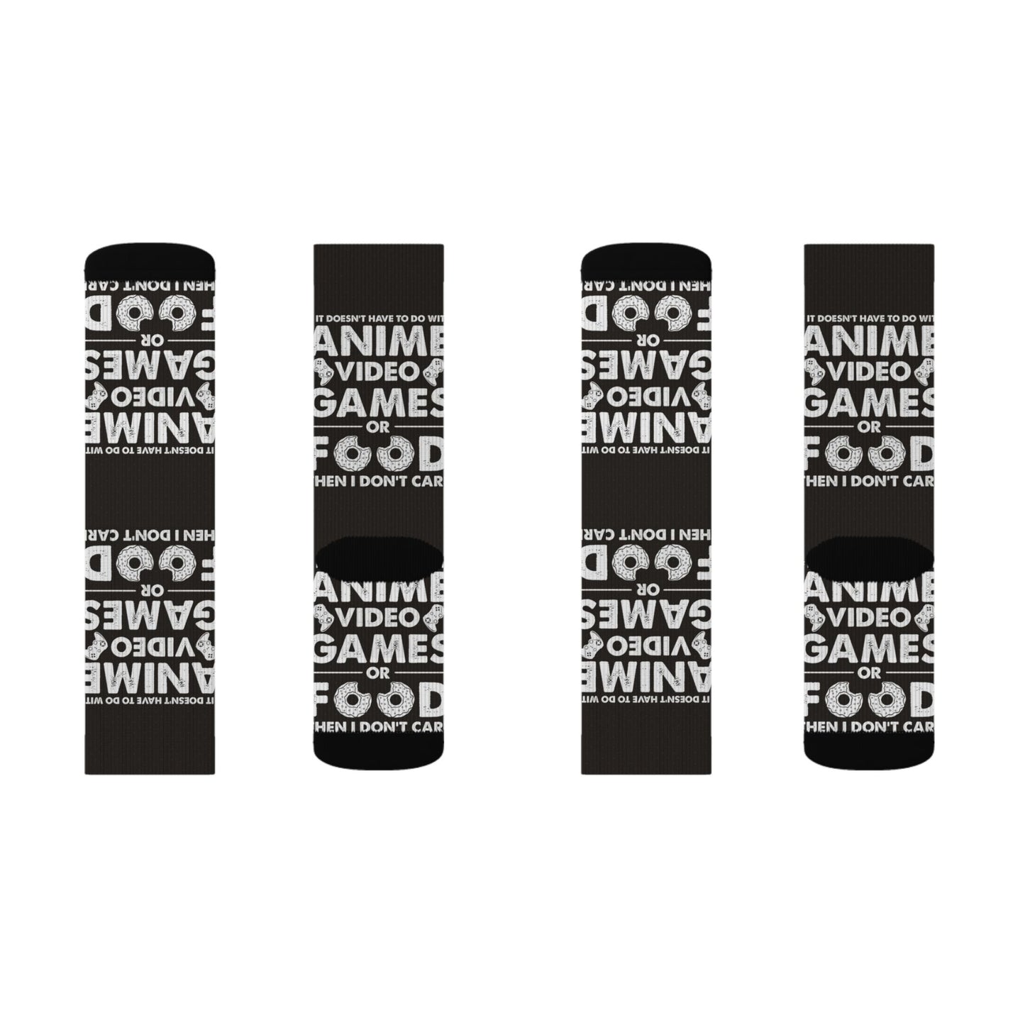 Anime, Video Games, or Food Crew Socks