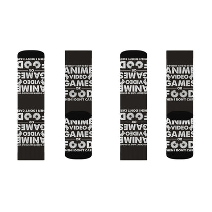 Anime, Video Games, or Food Crew Socks