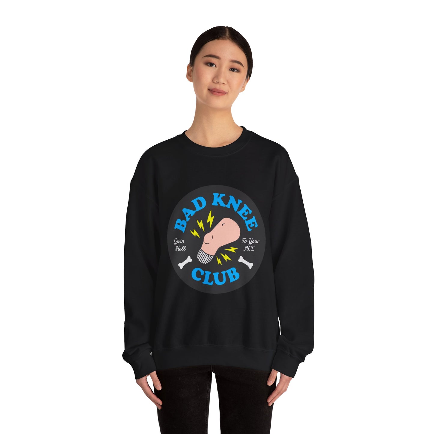 Bad Knee Club sweatshirt | Funny knee pain graphic crewneck