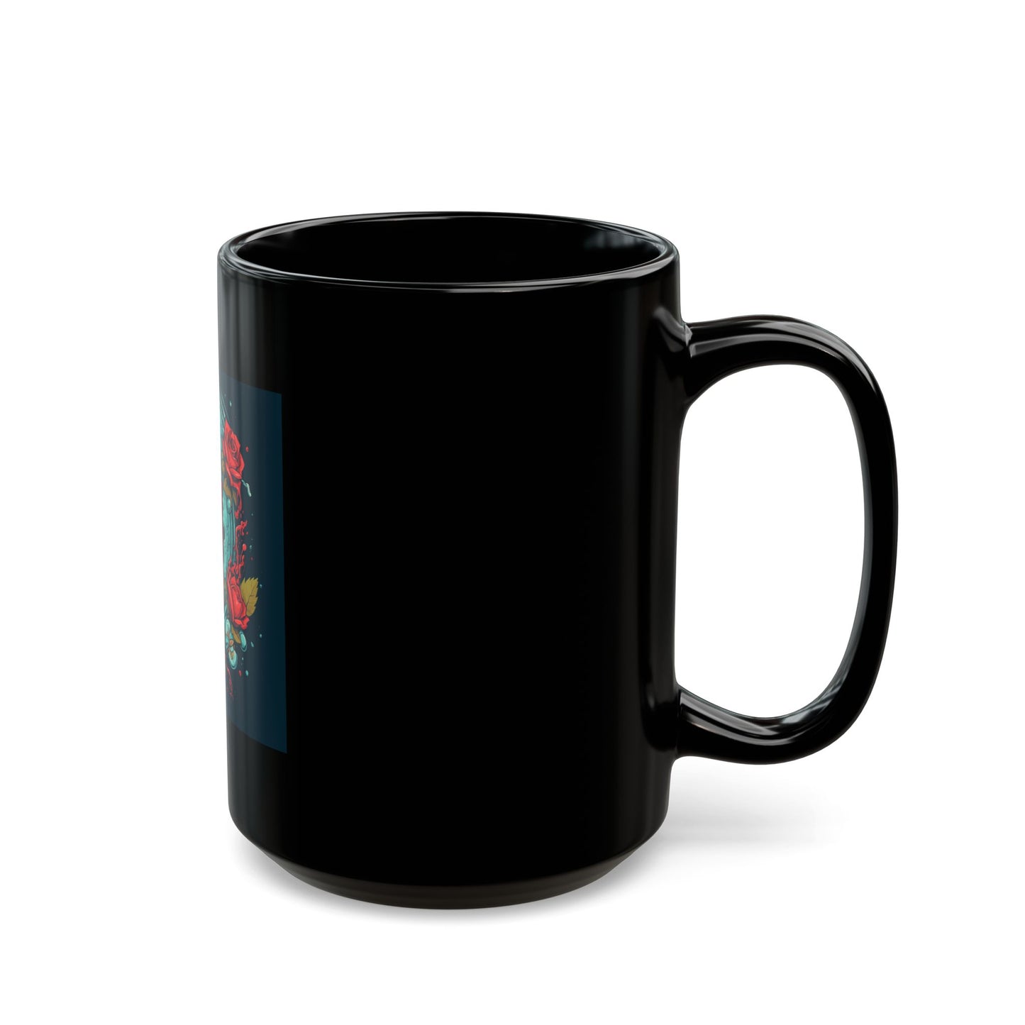 Soda & Roses Black Mug