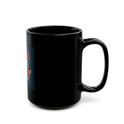 Soda & Roses Black Mug