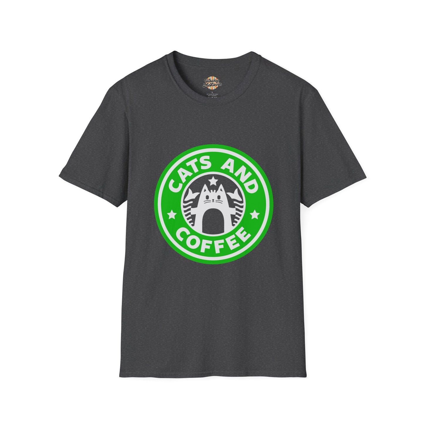Cats And Coffee Retro Café Tee