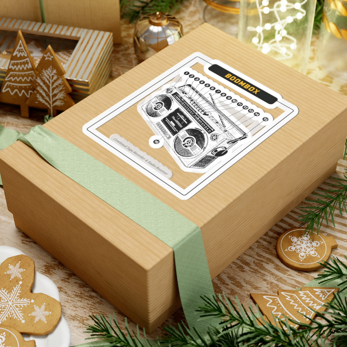 Boombox Blueprint Sticker