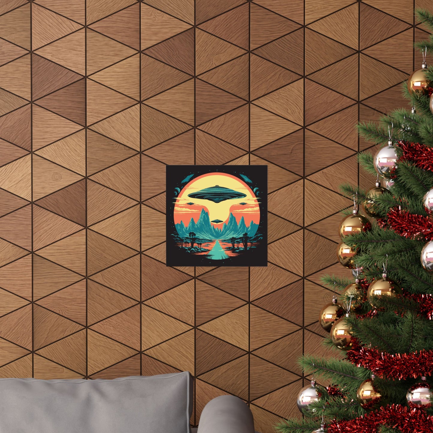 UFO Fleet Square Art Print