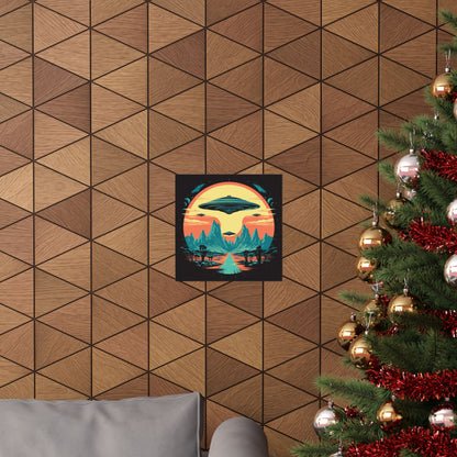 UFO Fleet Square Art Print