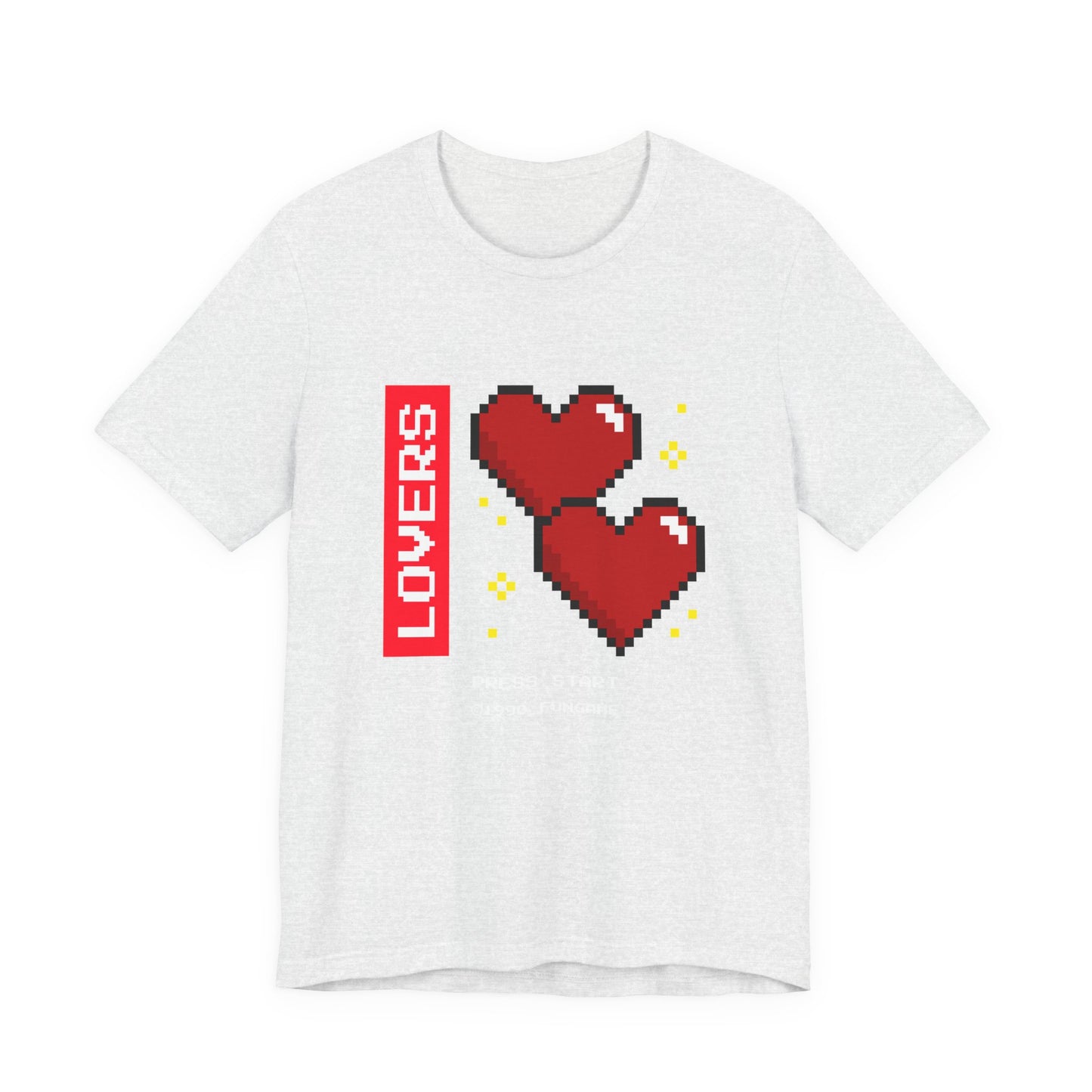 Lovers Press Start Pixel Hearts Tee